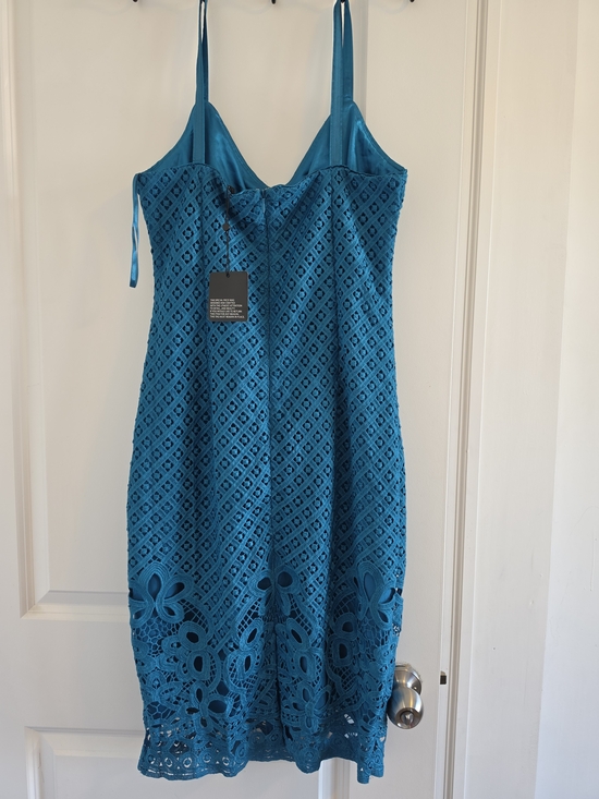 White House Black Market Dresses & Skirts - White House Black Market Teal Lace Midi Dress